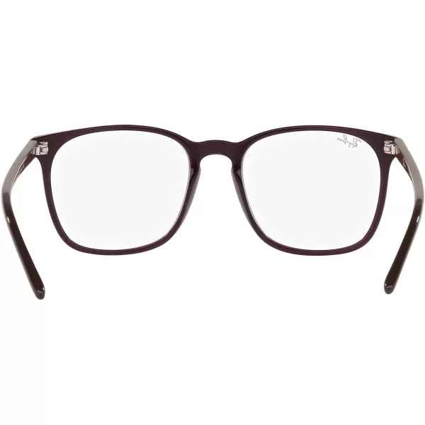 RayBan RX5387 Square Prescription Eyeglass FramesTransparent VioletDemo Lens