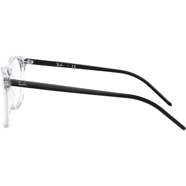 RayBan RX5387 Square Prescription Eyeglass FramesTransparentDemo Lens