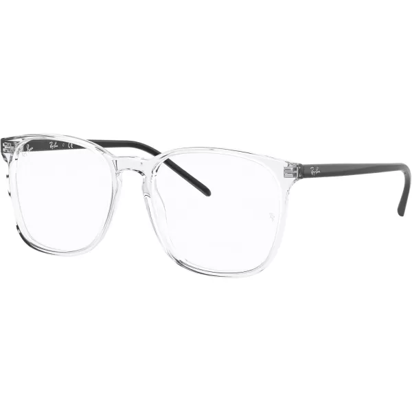 RayBan RX5387 Square Prescription Eyeglass FramesTransparentDemo Lens