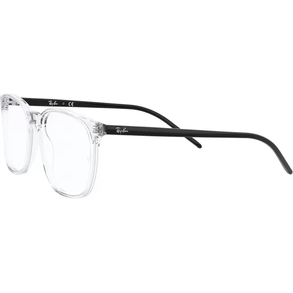 RayBan RX5387 Square Prescription Eyeglass FramesTransparentDemo Lens