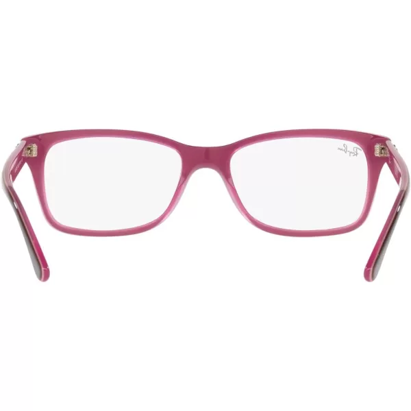 RayBan RX5428 Square Prescription Eyewear FramesBrown on PinkDemo Lens