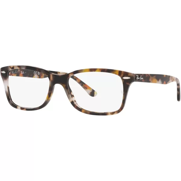 RayBan RX5428 Square Prescription Eyewear FramesGrey amp Brown HavanaDemo Lens