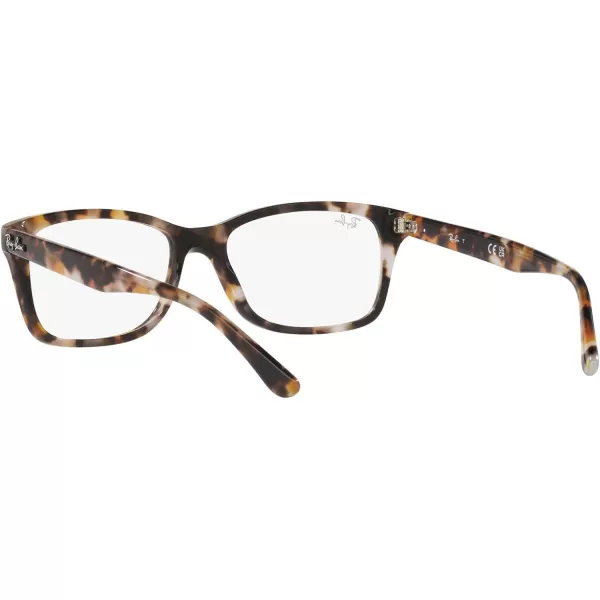 RayBan RX5428 Square Prescription Eyewear FramesGrey amp Brown HavanaDemo Lens