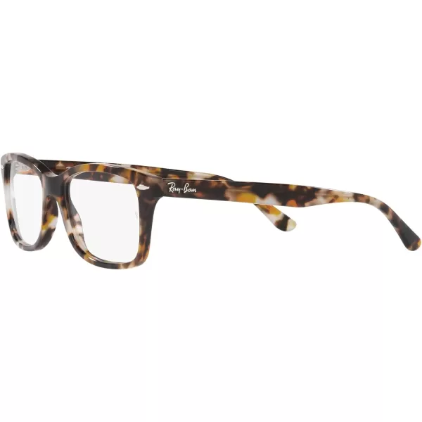 RayBan RX5428 Square Prescription Eyewear FramesGrey amp Brown HavanaDemo Lens