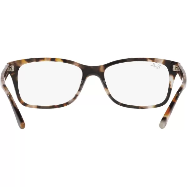 RayBan RX5428 Square Prescription Eyewear FramesGrey amp Brown HavanaDemo Lens