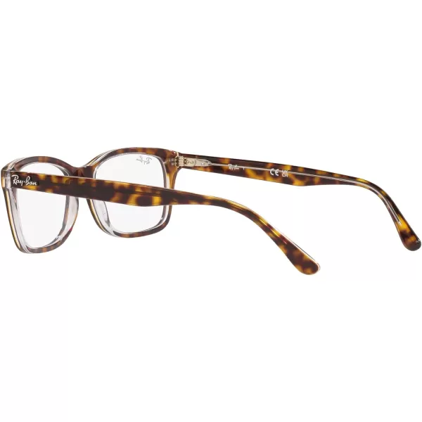 RayBan RX5428 Square Prescription Eyewear FramesHavana on TransparentDemo Lens