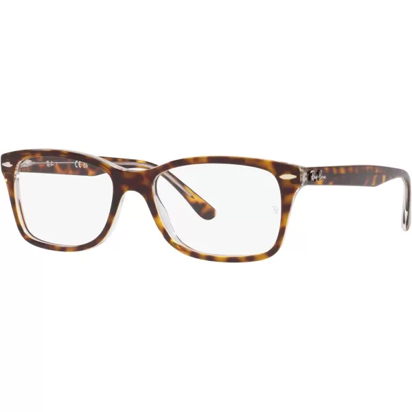 RayBan RX5428 Square Prescription Eyewear FramesHavana on TransparentDemo Lens