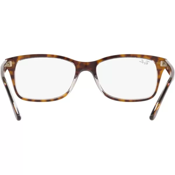 RayBan RX5428 Square Prescription Eyewear FramesHavana on TransparentDemo Lens