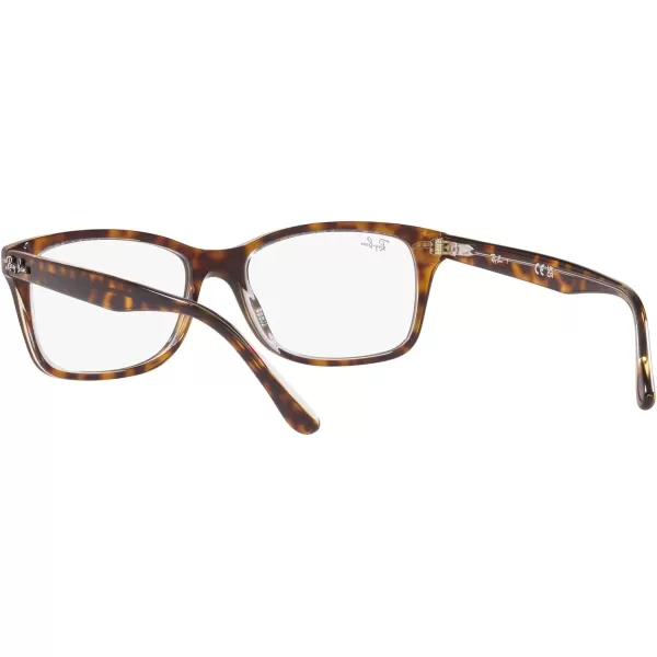 RayBan RX5428 Square Prescription Eyewear FramesHavana on TransparentDemo Lens