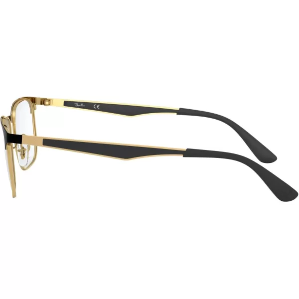 RayBan RX6363 Square Prescription Eyeglass FramesBlack on AristaDemo Lens
