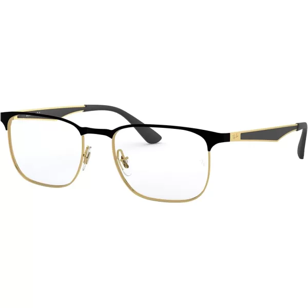 RayBan RX6363 Square Prescription Eyeglass FramesBlack on AristaDemo Lens