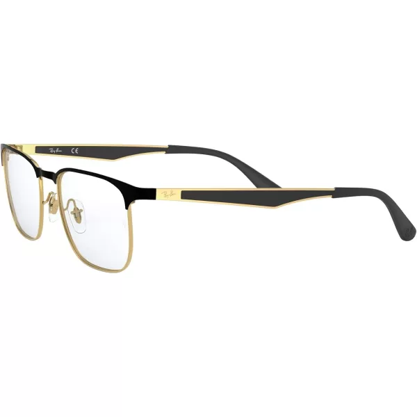 RayBan RX6363 Square Prescription Eyeglass FramesBlack on AristaDemo Lens