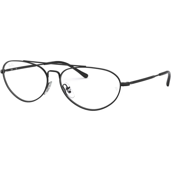 RayBan RX6454 Oval Prescription Eyeglass FramesBlackDemo Lens