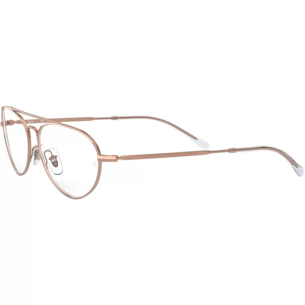 RayBan RX6454 Oval Prescription Eyeglass FramesRose GoldDemo Lens