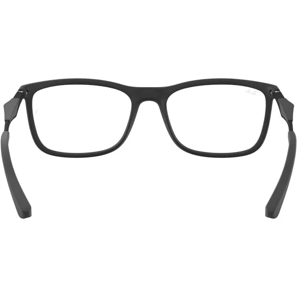 RayBan RX7029 Square Prescription Eyeglass FramesMatte BlackDemo Lens