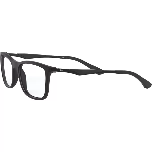 RayBan RX7029 Square Prescription Eyeglass FramesMatte BlackDemo Lens