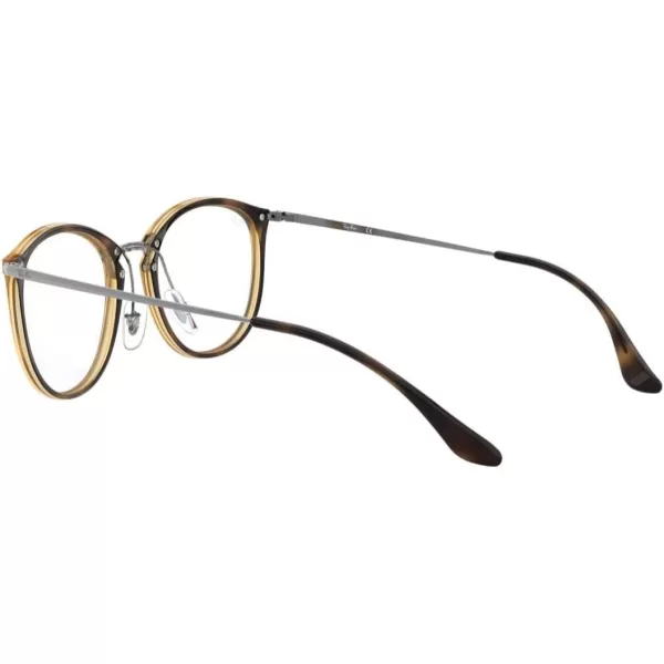 RayBan RX7140 Square Prescription Eyeglass FramesHavanaDemo Lens