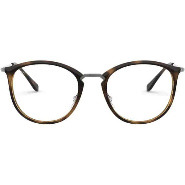 RayBan RX7140 Square Prescription Eyeglass FramesHavanaDemo Lens