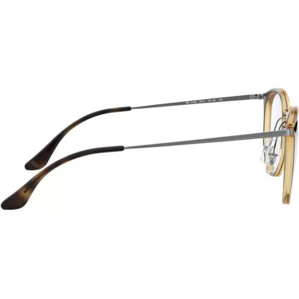 RayBan RX7140 Square Prescription Eyeglass FramesHavanaDemo Lens