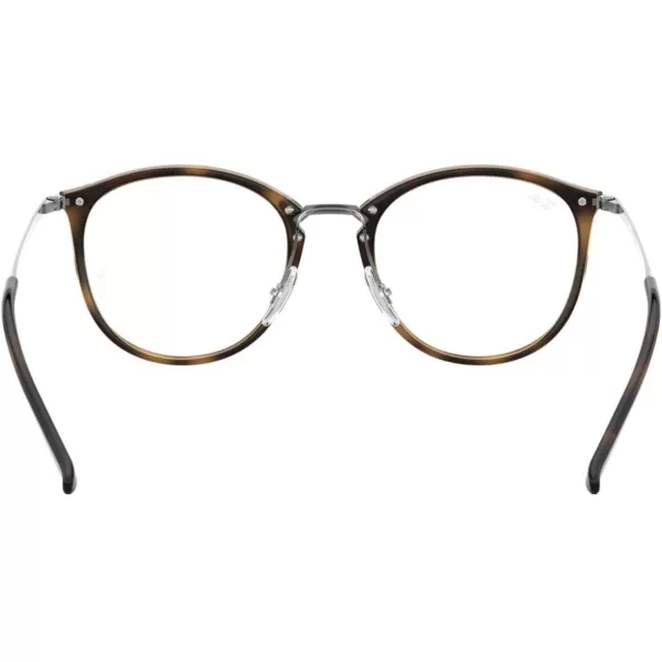 RayBan RX7140 Square Prescription Eyeglass FramesHavanaDemo Lens