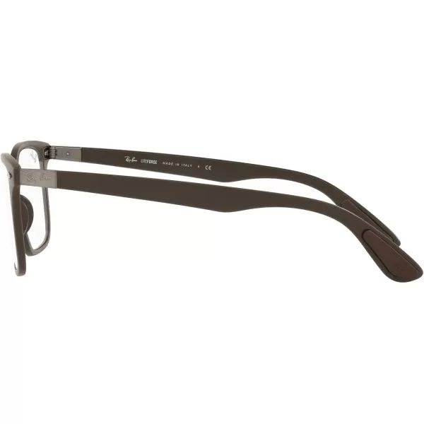 RayBan RX7144 Square Prescription Eyewear FramesSand BrownDemo Lens
