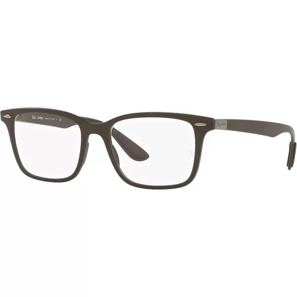 RayBan RX7144 Square Prescription Eyewear FramesSand BrownDemo Lens