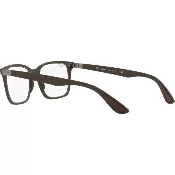 RayBan RX7144 Square Prescription Eyewear FramesSand BrownDemo Lens