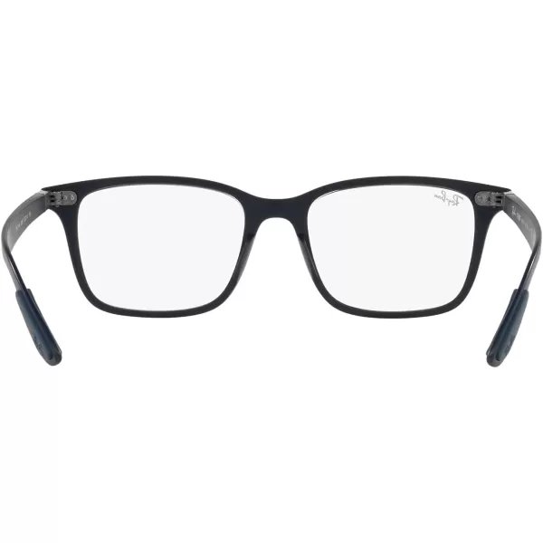 RayBan RX7144 Square Prescription Eyewear FramesSand Dark BlueDemo Lens