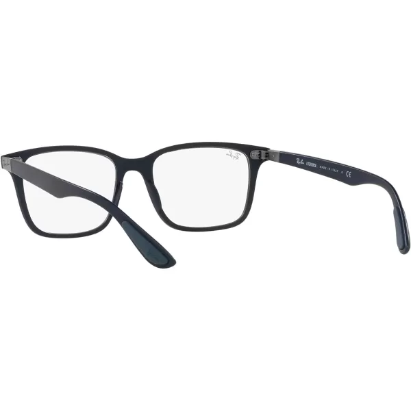 RayBan RX7144 Square Prescription Eyewear FramesSand Dark BlueDemo Lens