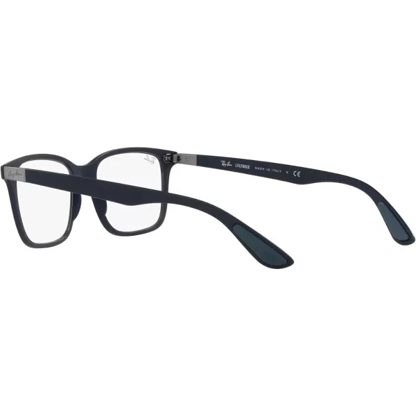 RayBan RX7144 Square Prescription Eyewear FramesSand Dark BlueDemo Lens