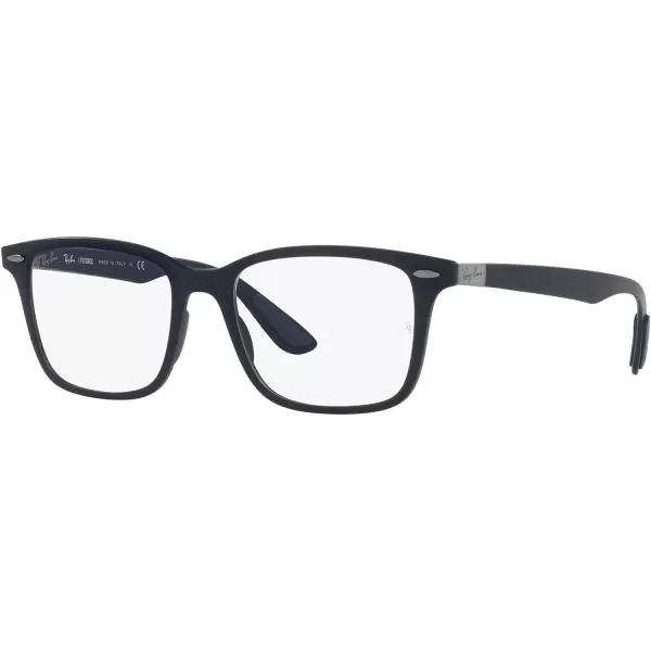 RayBan RX7144 Square Prescription Eyewear FramesSand Dark BlueDemo Lens