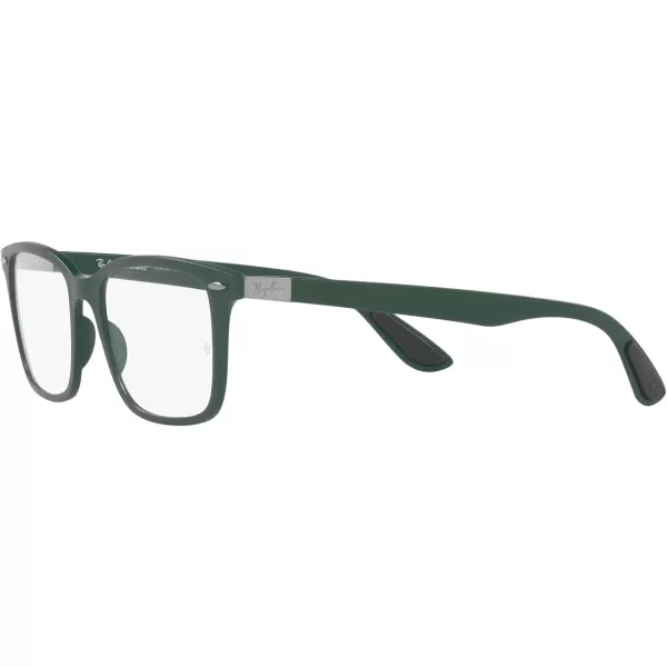 RayBan RX7144 Square Prescription Eyewear FramesSand GreenDemo Lens