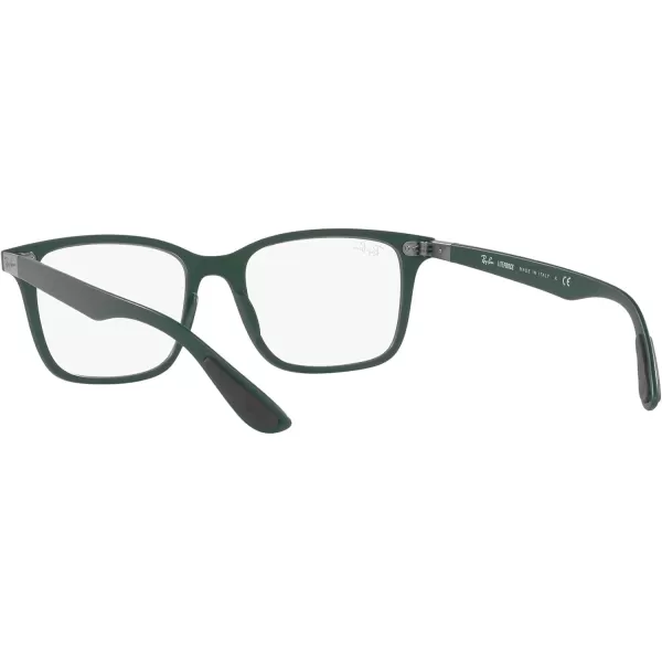 RayBan RX7144 Square Prescription Eyewear FramesSand GreenDemo Lens