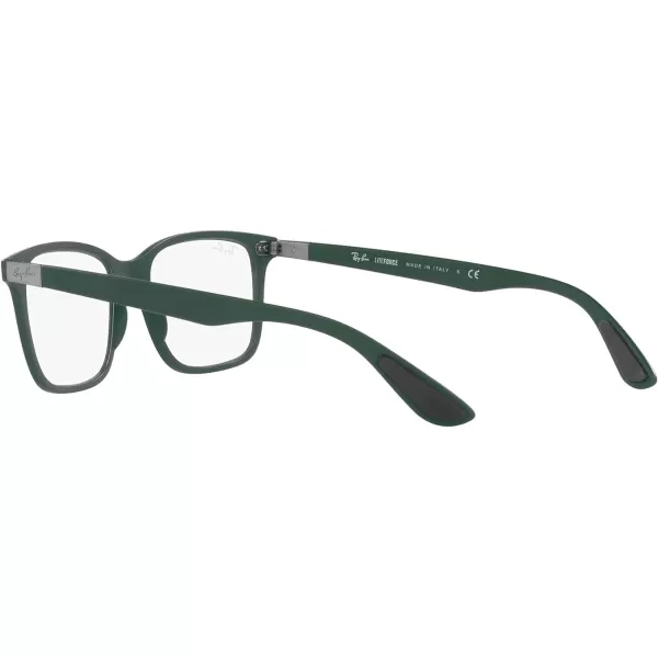 RayBan RX7144 Square Prescription Eyewear FramesSand GreenDemo Lens