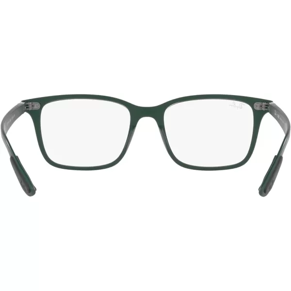 RayBan RX7144 Square Prescription Eyewear FramesSand GreenDemo Lens