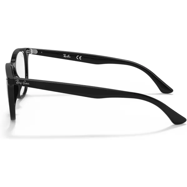 RayBan RX7159 Round Prescription Eyeglass FramesBlackDemo Lens
