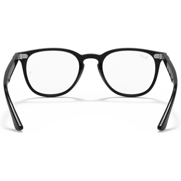RayBan RX7159 Round Prescription Eyeglass FramesBlackDemo Lens
