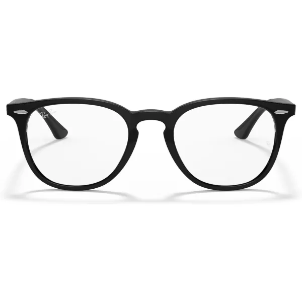 RayBan RX7159 Round Prescription Eyeglass FramesBlackDemo Lens
