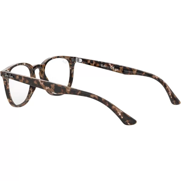 RayBan RX7159 Round Prescription Eyeglass FramesBrown HavanaDemo Lens