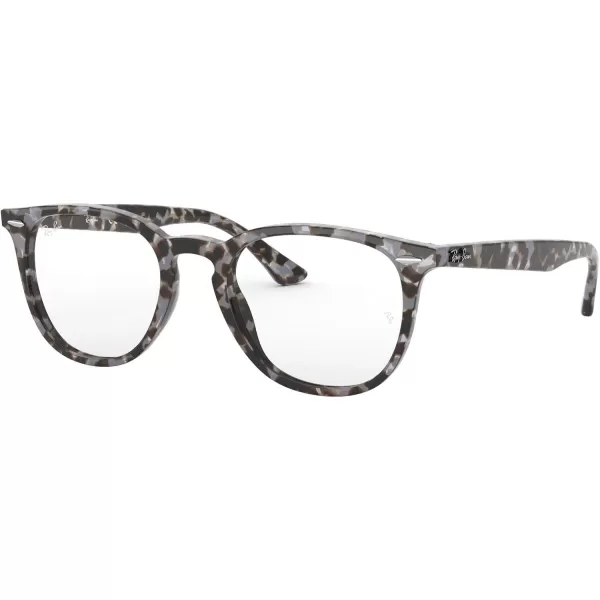 RayBan RX7159 Round Prescription Eyeglass FramesGrey HavanaDemo Lens