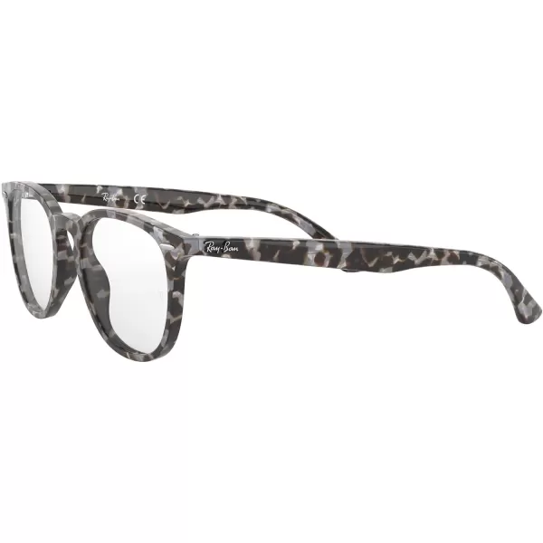 RayBan RX7159 Round Prescription Eyeglass FramesGrey HavanaDemo Lens