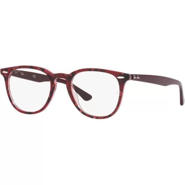 RayBan RX7159 Round Prescription Eyeglass FramesHavana on Transparent PurpleDemo Lens