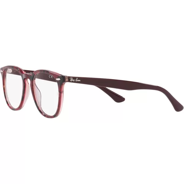 RayBan RX7159 Round Prescription Eyeglass FramesHavana on Transparent PurpleDemo Lens
