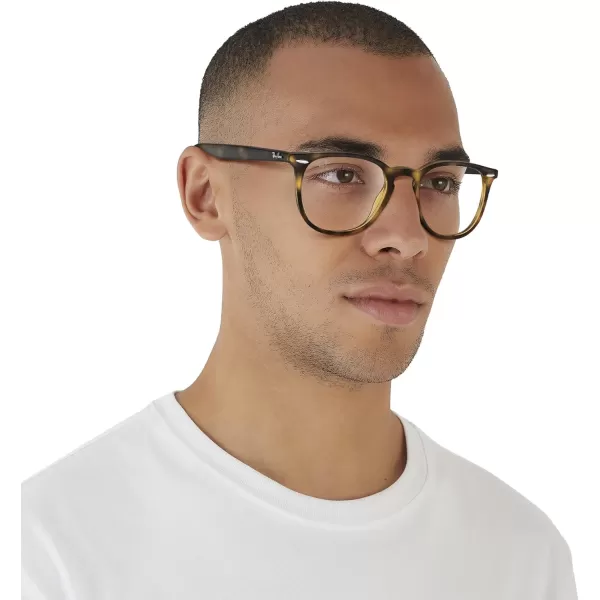 RayBan RX7159 Round Prescription Eyeglass FramesHavanaDemo Lens