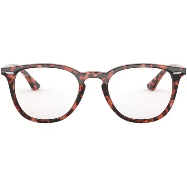 RayBan RX7159 Round Prescription Eyeglass FramesPink HavanaDemo Lens