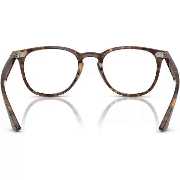 RayBan RX7159 Round Prescription Eyeglass FramesTransparent Fantasy BrownYellowDemo Lens