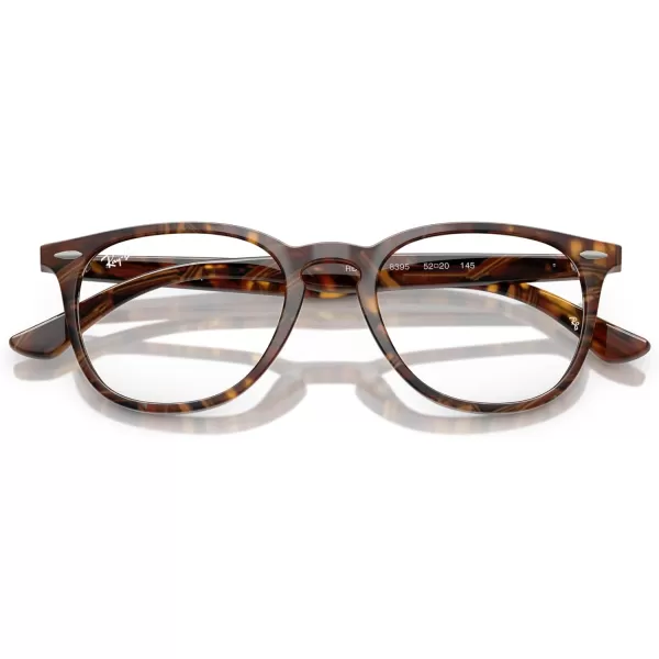 RayBan RX7159 Round Prescription Eyeglass FramesTransparent Fantasy BrownYellowDemo Lens
