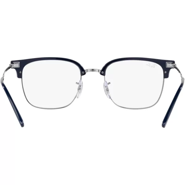 RayBan RX7216 New Clubmaster Square Prescription Eyewear FramesBlue on GunmetalDemo Lens