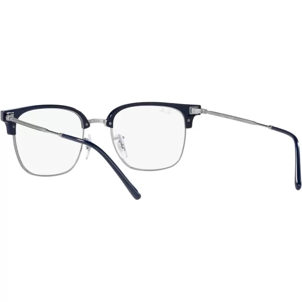 RayBan RX7216 New Clubmaster Square Prescription Eyewear FramesBlue on GunmetalDemo Lens