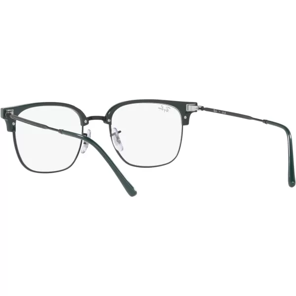 RayBan RX7216 New Clubmaster Square Prescription Eyewear FramesGreen on BlackDemo Lens